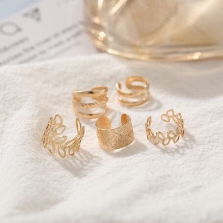 Set x5 Earcuffs Mini Gold - Imagen 2