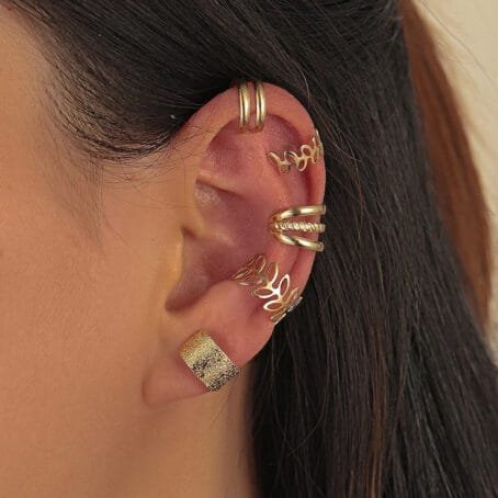 Set x5 Earcuffs Mini Gold