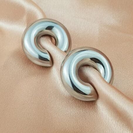 Earcuff Liso Silver Pequeño 2und - Imagen 2