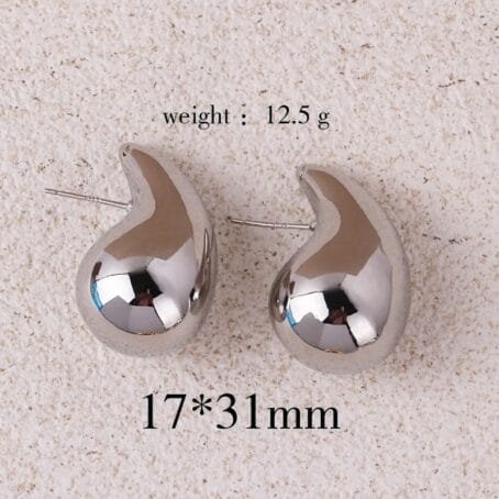 Gotas Medianas 31mm Silver - Imagen 2