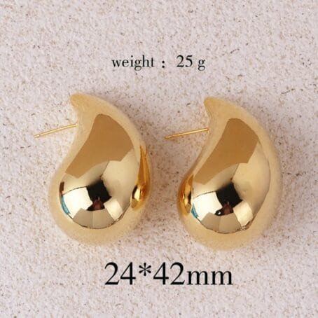 Gotas Grandes 42mm Gold - Imagen 2