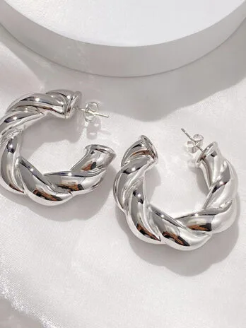 Candongas Trenzadas Silver