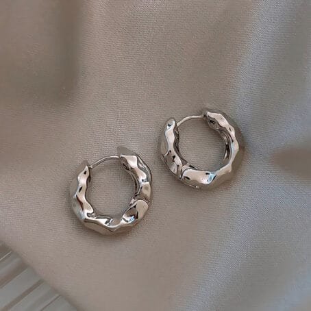 Candongas Plisadas Silver