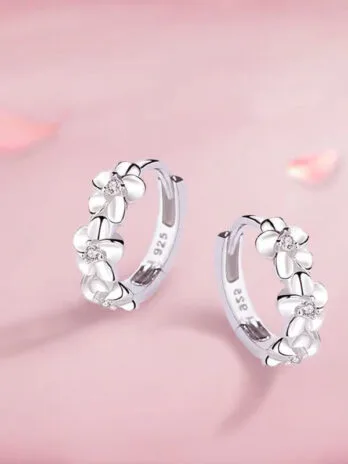 Hoops Flores Silver