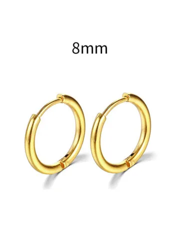 Hoops Liso Gold 8mm