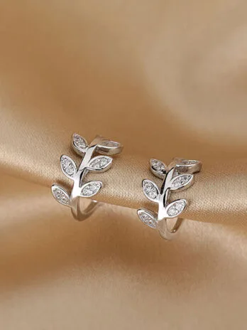 Set x2 Earcuffs Hojas Silver