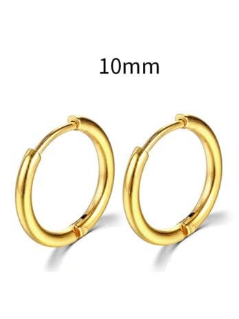 Hoops Liso Gold 10mm
