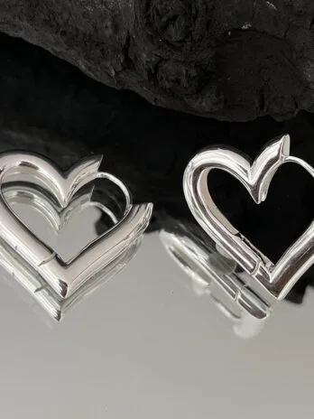 Candongas Corazón Plata 925