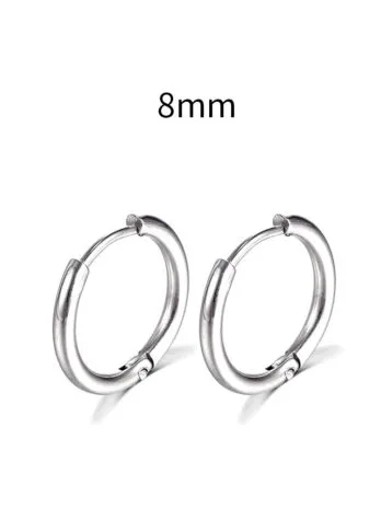 Hoops Liso Silver 8mm