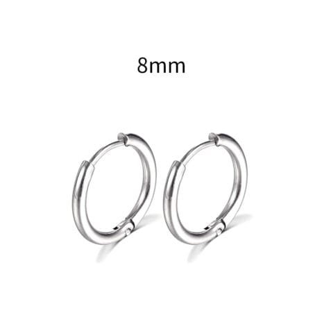 Hoops Liso Silver 8mm