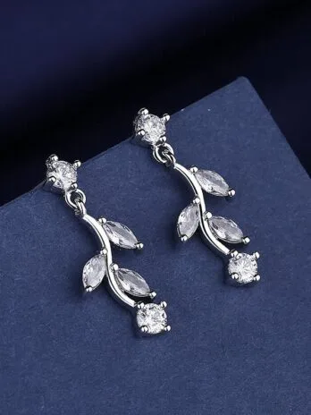 Aretes de Hojas Plata 925