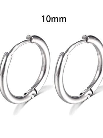 Hoops Liso Silver 10mm