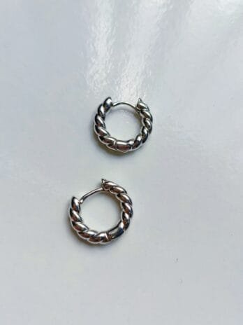 Hoops Trenzados Silver