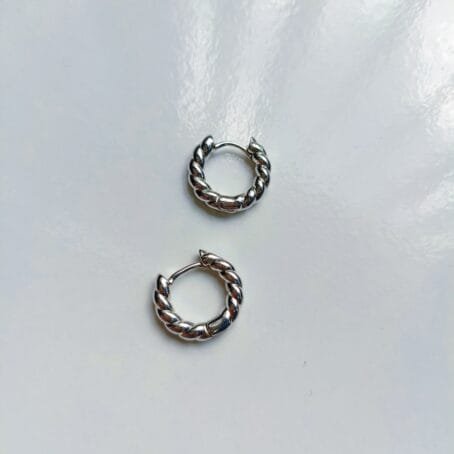 Hoops Trenzados Silver