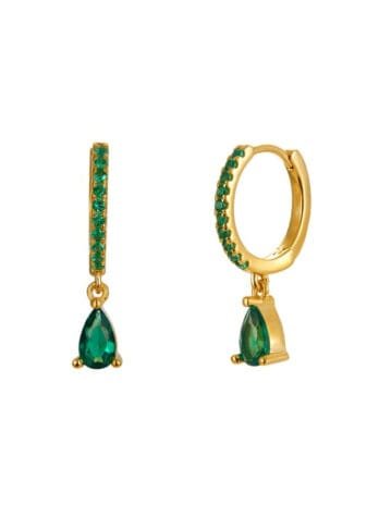 Mini Hoops Gota Verde Gold