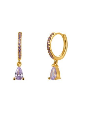 Mini Hoops Gota Morado Gold