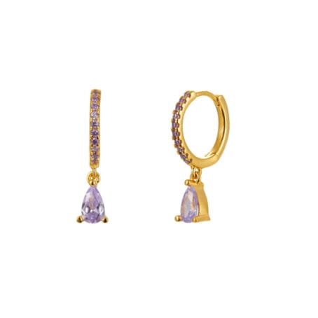 Mini Hoops Gota Morado Gold