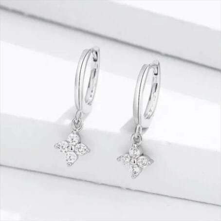 Hoops Flor Silver