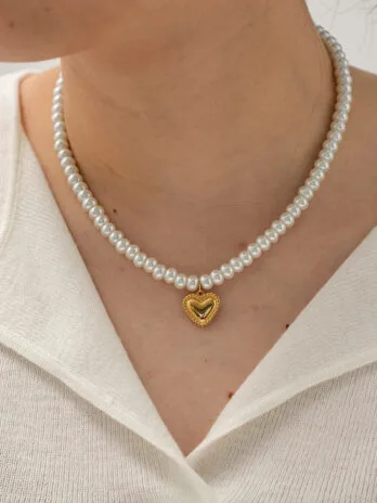 Collar Perla Corazón