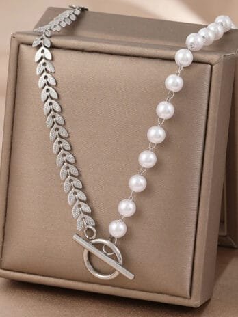 Choker Hojas Bohemias Perla